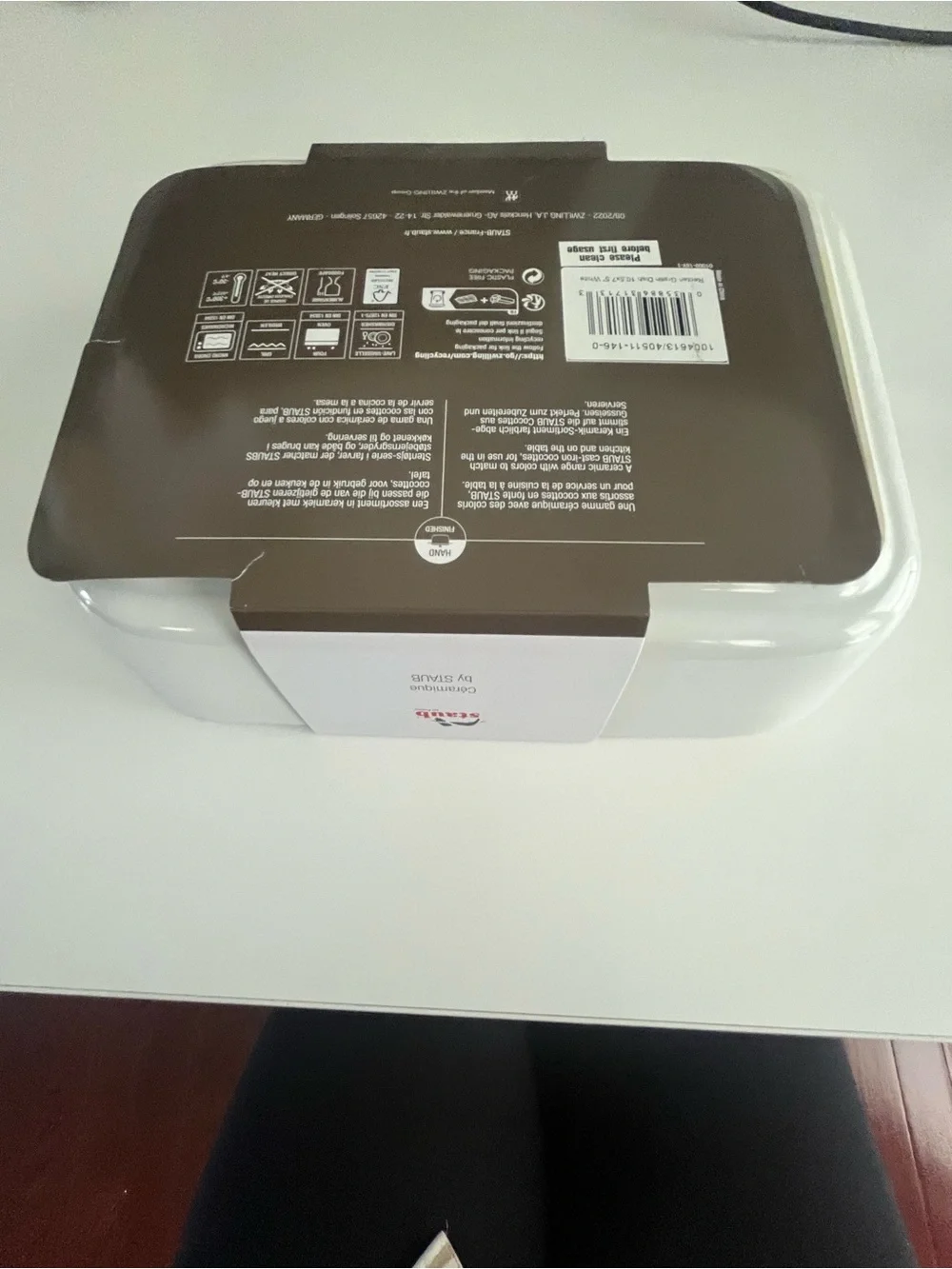 Staub White Rectangular Ceramic Gratin Dish